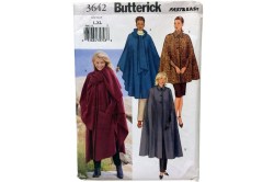 3642 EZ CAPES, ATTACHED SCARF WRAP PATTERN XS-M 30.5-36''B